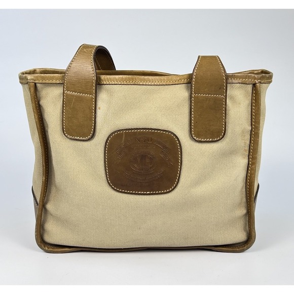 Ghurka Other - Vintage Ghurka Marley Hodgson No 70 Chukka Stadium Tote Bag Khaki Canvas Leather